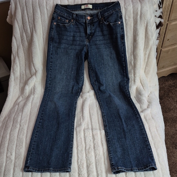 Levi's Denim - Levi's Dark Blue CURVY, BOOT CUT Women's Jeans, SIZE 10L.